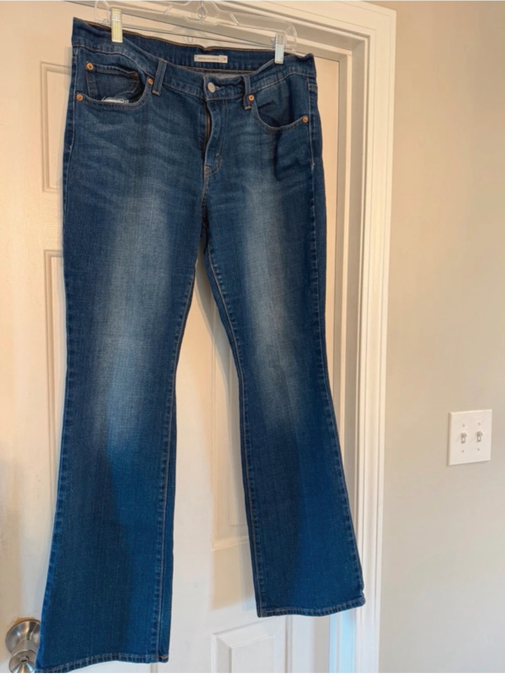 Levi's Blue Flare Jeans with Subtle Whiskering